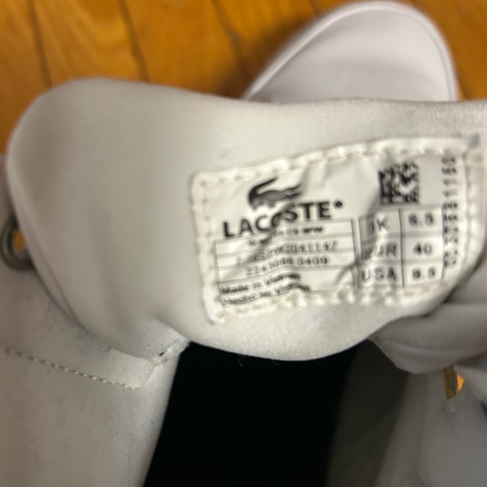 Lacoste White Women’s High-Top Sneakers - Picture 7 of 7